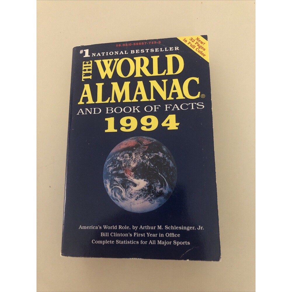 Vintage‎ The World Almanac and Book Of facts 1994 Paperback #1  Bestseller